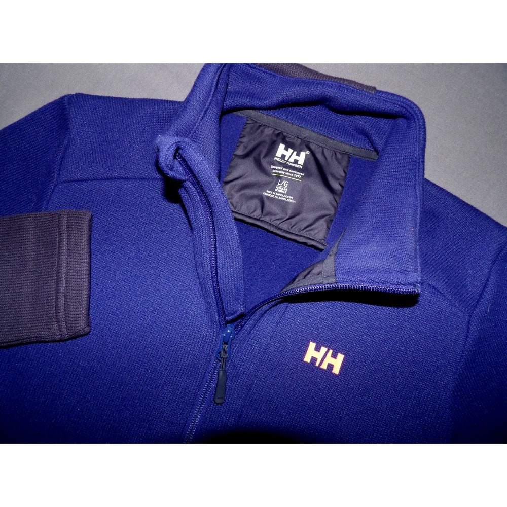 HELLY HANSEN Zip-Up Purple/Gray Sweater Fleece Jacket Women's Large
